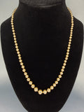 Single-Strand Faux Pearl Necklace with 10k White Gold Clasp
