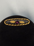 Victorian Vulcanite Mourning Brooch