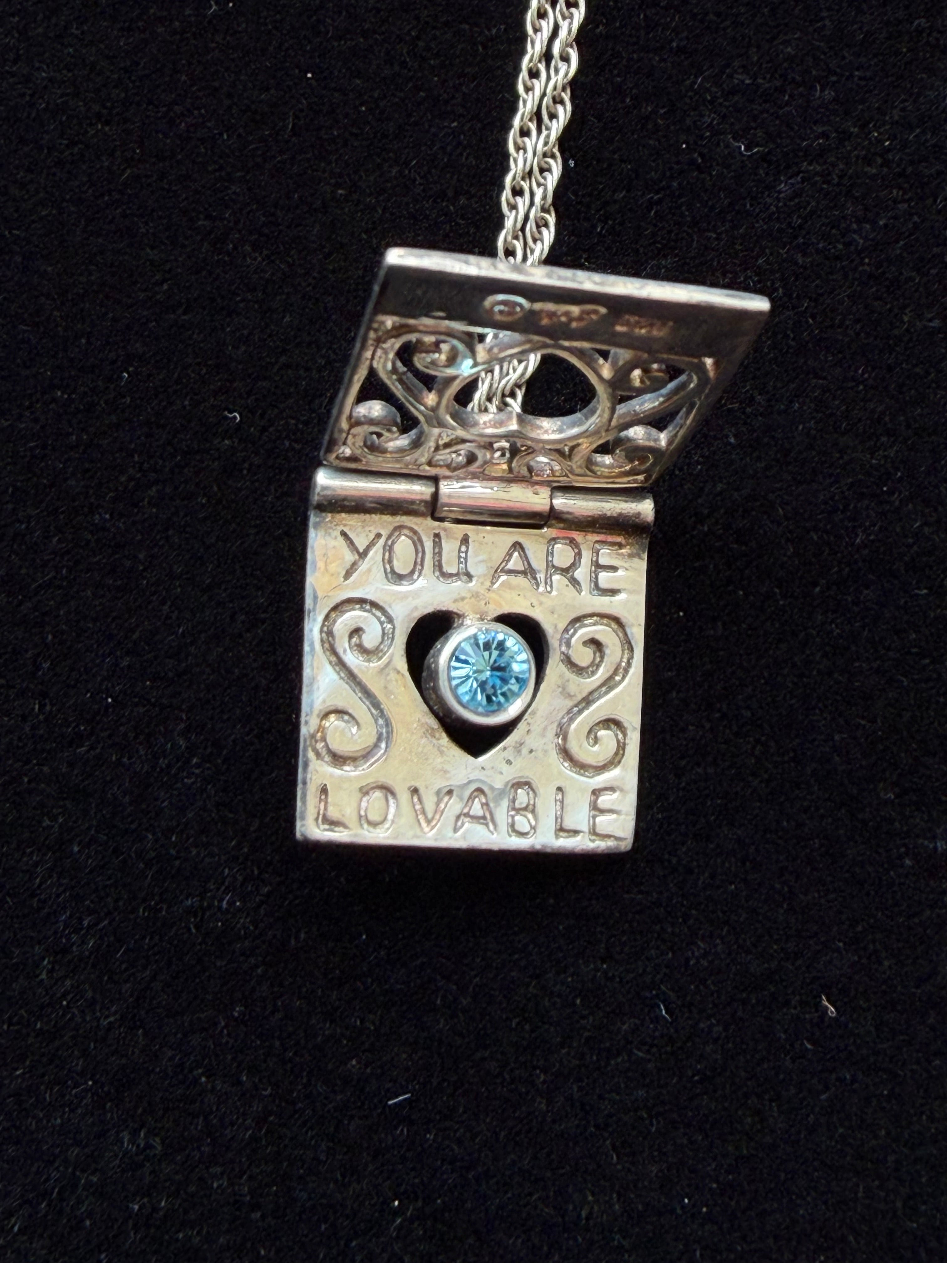 Sterling Silver +Aquamarine March Birthstone Necklace