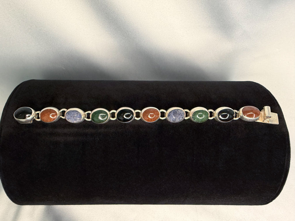 1970s Taxco Silver + Stone Bracelet