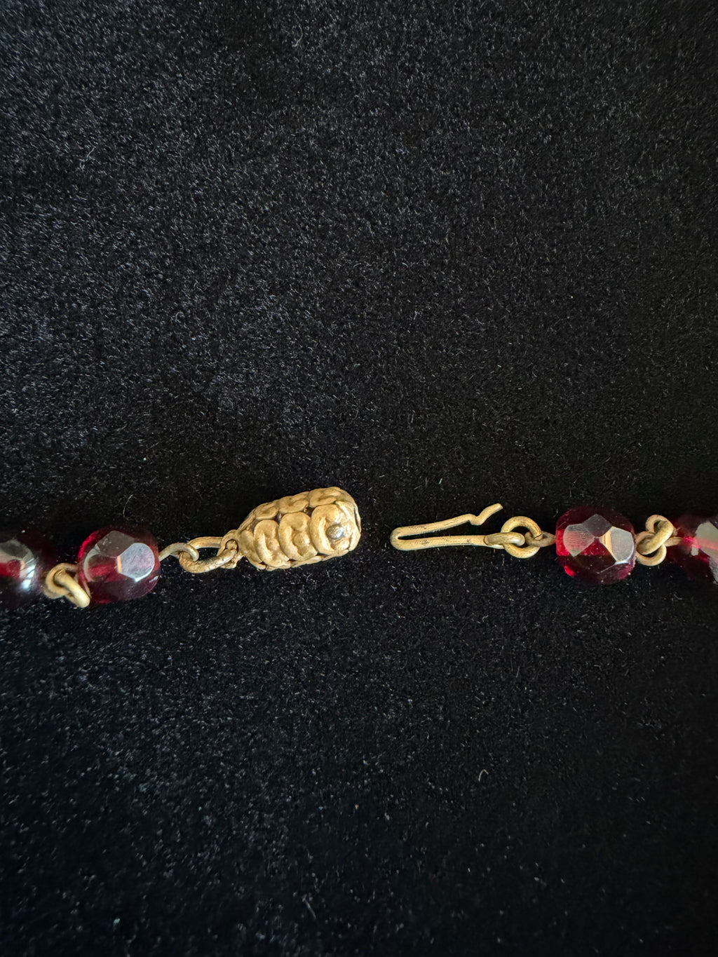 Victorian Garnet + River Pearl Necklace