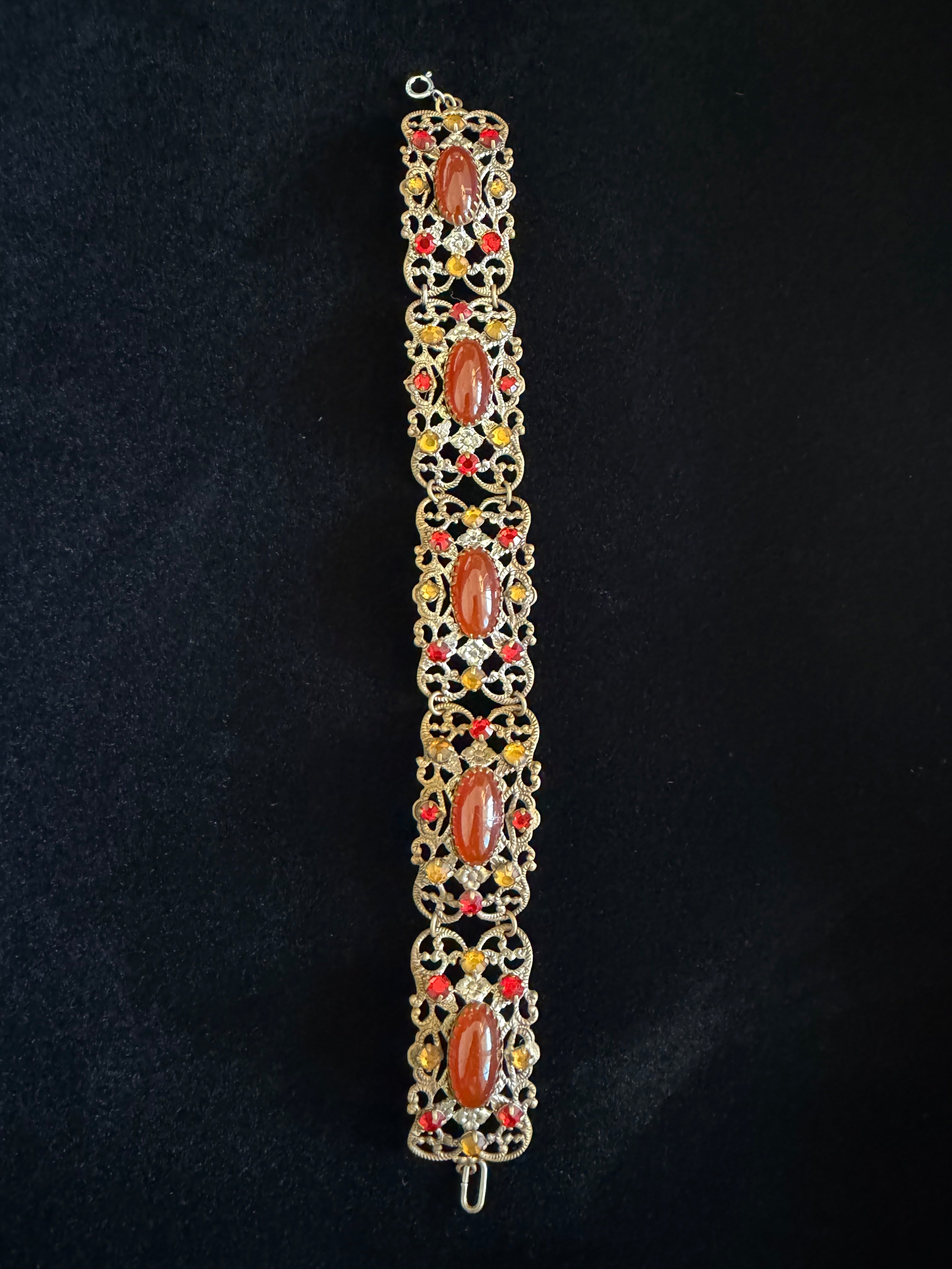 Art Deco Carnelian Bracelet