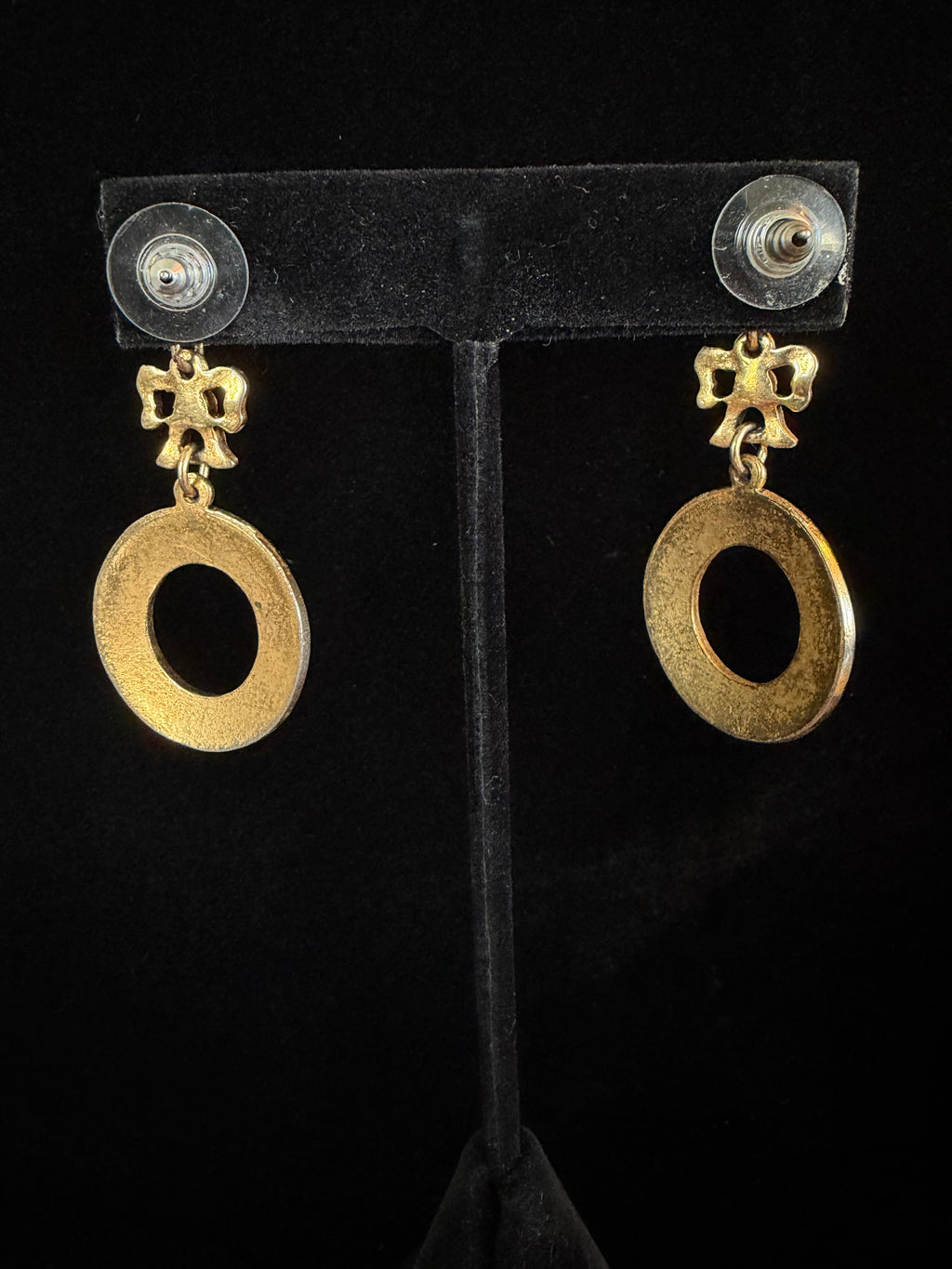 1980s Gold-tone Doorknocker Earrings
