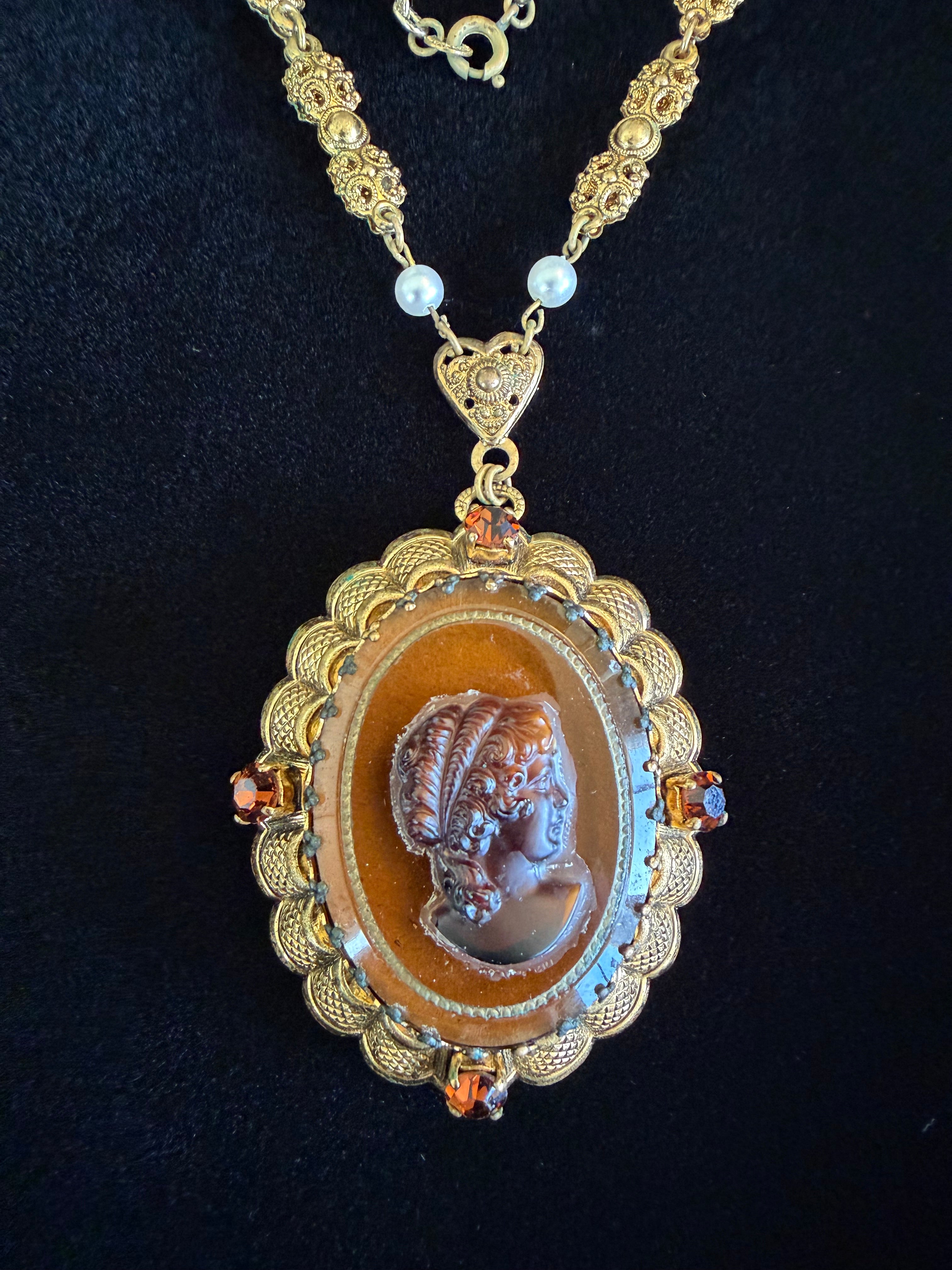 1950s West German Cameo Necklace