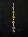 Sterling Silver + Citrine Glass Bracelet