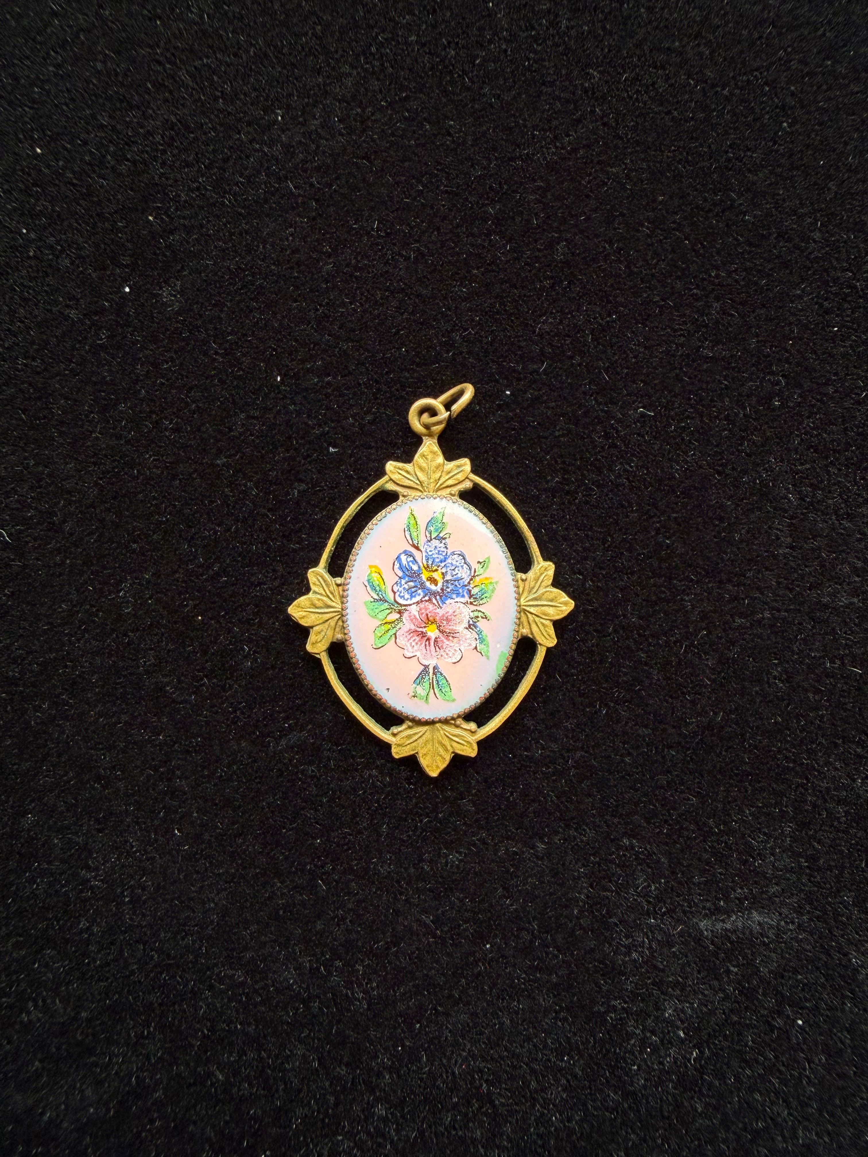 1920s Enamel Pendant