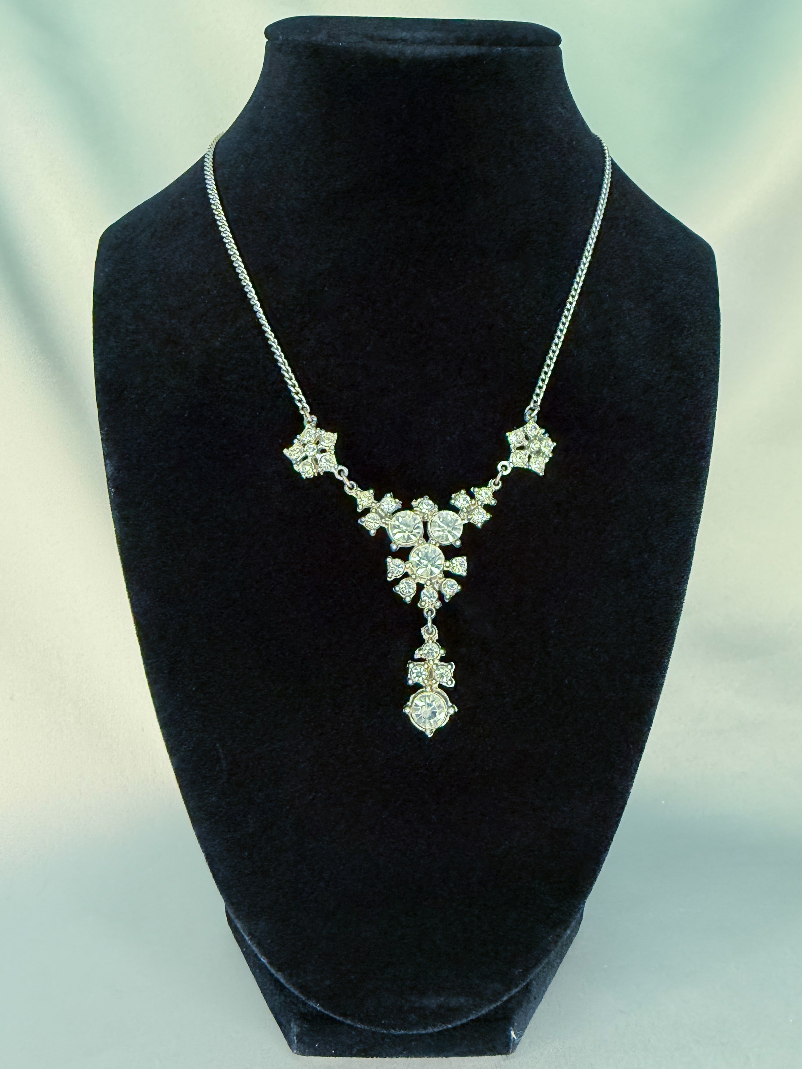 1950s Rhinestone Drop Necklace