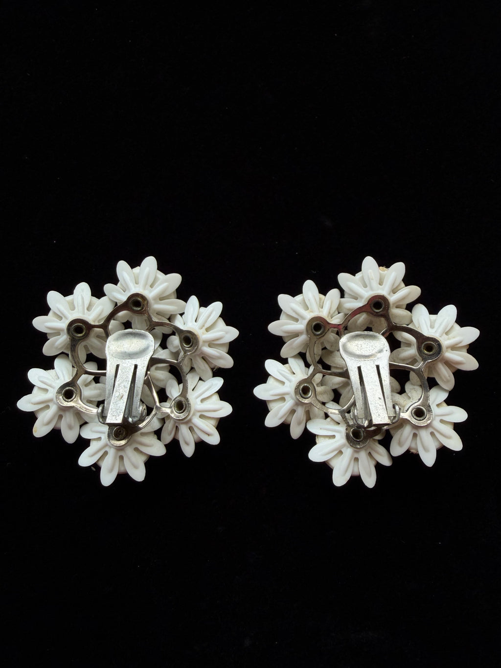 Large Flower Clip-on Earrings