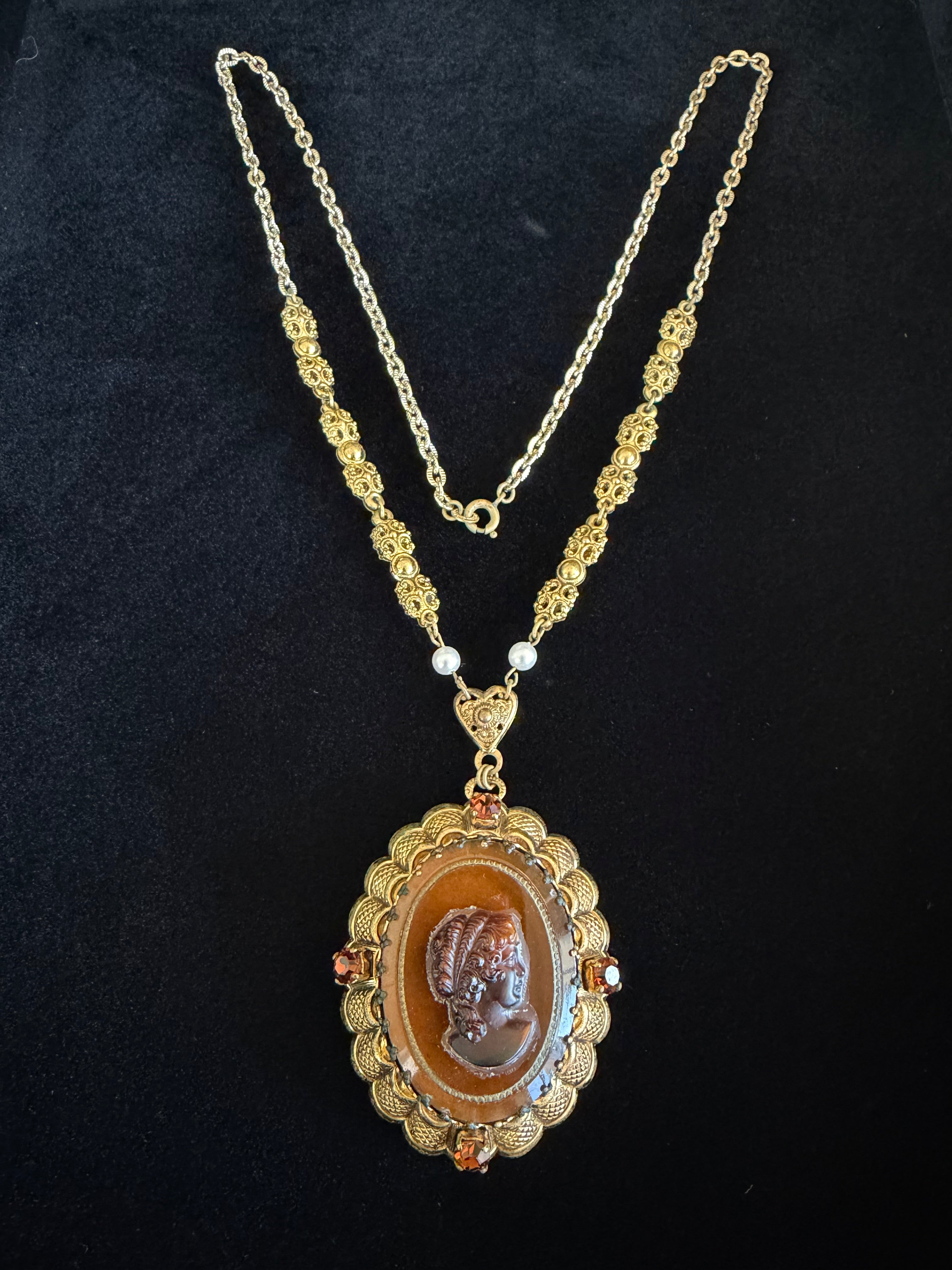 1950s West German Cameo Necklace