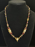 Victorian Garnet + River Pearl Necklace