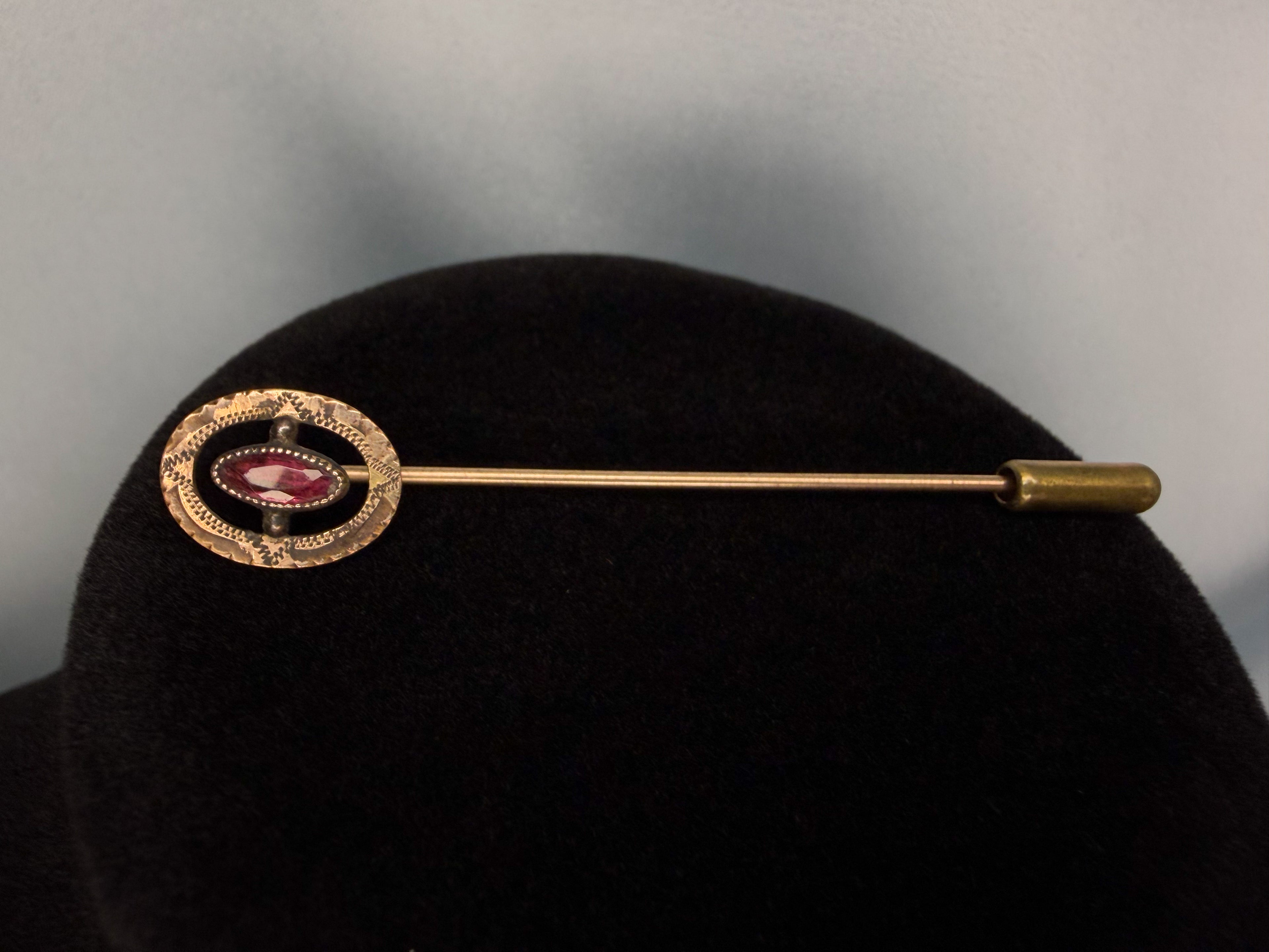 Victorian Pink Paste Stick Pin